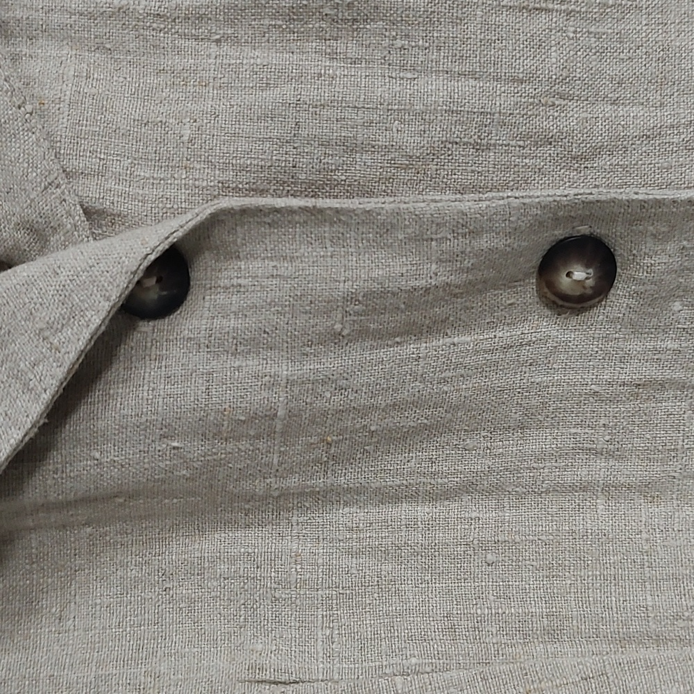 Fina Fina Vnt 100% Linen Top Collar Vest View 2